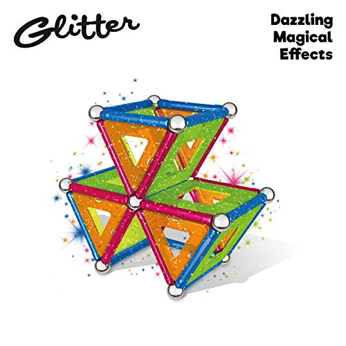 Geomag Classic Glitter Construcciones magnéticas y juegos educativos, 68 piezas (533), Multicolor