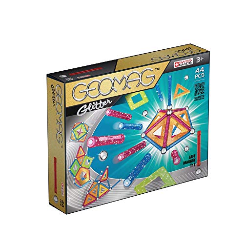 Geomag- Classic Glitter Construcciones magnéticas y Juegos educativos, Multicolor, 44 Piezas (532)