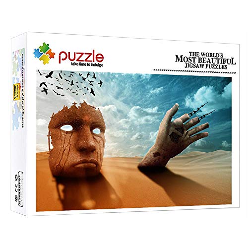 GFSJJ Jigsaw Puzzles 1000 Piezas Puzzle 4 Años Niño para Infantiles Niño Adultos Adolescentes para Niños 3 Años Fantasía del Desierto Enterrado Civilización (75 X 50 Cm)