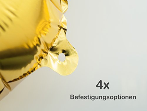 Globo de lámina 1 dorado Número enorme 100 cm rellenable con helio o aero fiesta de cumpleaños