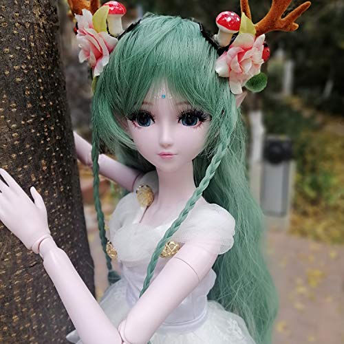 Green Deer 1/3 BJD Doll Spirit Demon Girl 24inch 60cm 19 Ball jointed dolls Baby Doll Toy Gift For Child