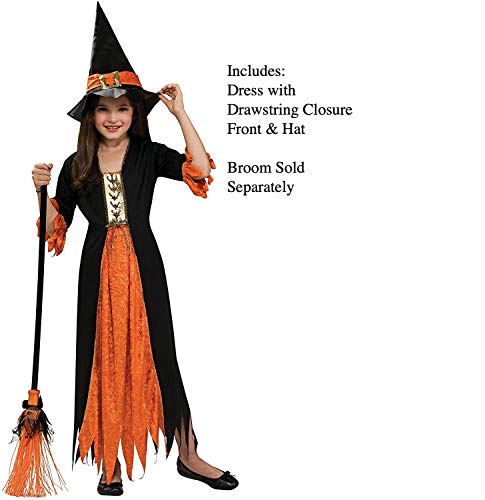 Halloween - Disfraz de Bruja gótica para niña, Talla M infantil 5-7 años (Rubie's 881026-M)