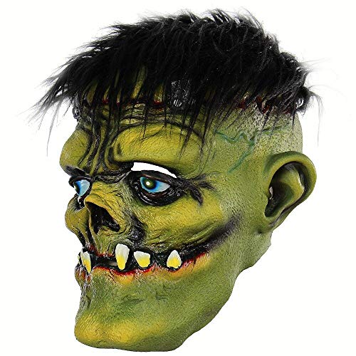 Halloween Masks Scary Green Monster Masks Adult Horror Costume Party Cosplay Props Head Mask for Adults and Kids Latex Horror