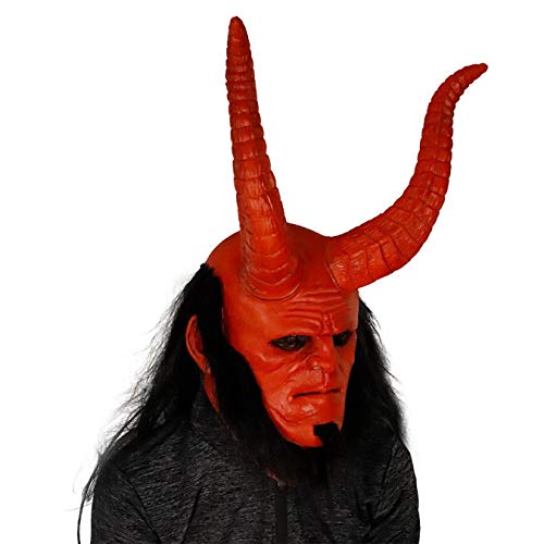 Halloween Scary Corner Hellboy Máscara De Látex, Cosplay Hellboy Call Of Darkness Máscaras De Látex, Máscara De Fiesta De Halloween De Terror Disfraz De Carnaval