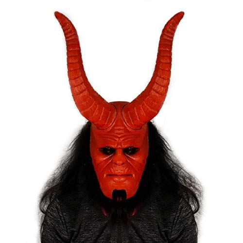 Halloween Scary Corner Hellboy Máscara De Látex, Cosplay Hellboy Call Of Darkness Máscaras De Látex, Máscara De Fiesta De Halloween De Terror Disfraz De Carnaval