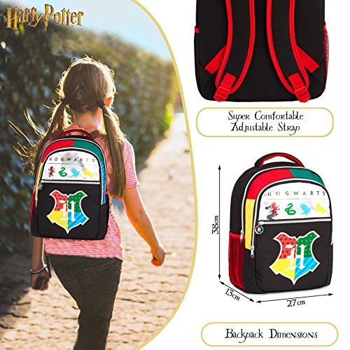 Harry Potter Mochilas Escolares, Material Escolar para Niños, Mochila Infantil Hogwarts para Colegio Viajes, Harry Potter Merchandising Regalos para Niños Niñas y Adolescentes