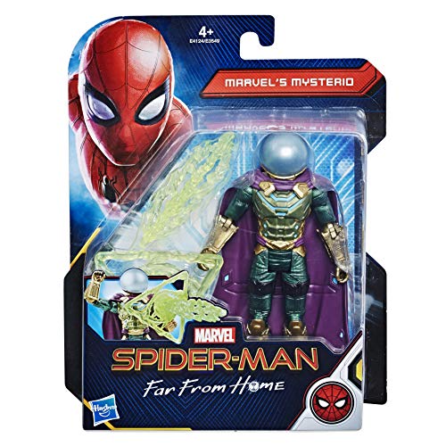 Hasbro Spider-Man - Far from Home Mysterio Spider-Man Action Figuras de 15 cm, Multicolor, E4124Es0