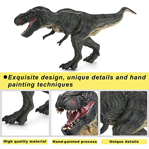 Hautton Juguete Figura de Tyrannosaurus Rex Dinosaurio, Modelo Juguete Dinosaurio de Diseño Realista, Jueguo Educativo de Réplica de Vida Prehistórica para Niños Coleccionistas