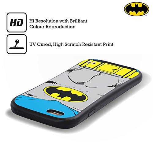 Head Case Designs Oficial Batman DC Comics Disfraz clásico Logotipos Carcasa híbrida Compatible con Apple iPhone XS MAX