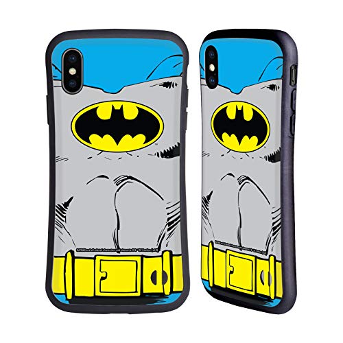 Head Case Designs Oficial Batman DC Comics Disfraz clásico Logotipos Carcasa híbrida Compatible con Apple iPhone XS MAX