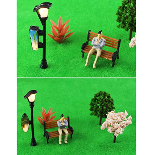 Healifty 10pcs Bancos de Parque en Miniatura Muebles de jardín de casa de muñecas Juguete de decoración en Miniatura