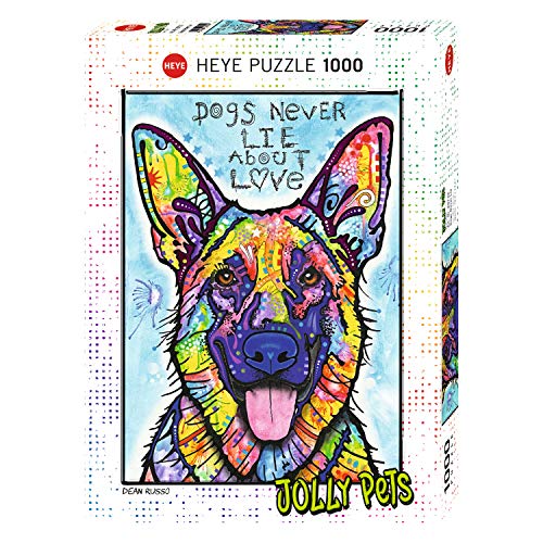 Heye 29732 - Puzzle estándar, los Perros Nunca mienten 1.000 Partes, Dean Russo, Multicolor