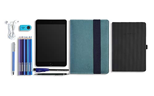 HillSee A5 - Estuche multifuncional para lápices de oficina, tamaño A5, color azul lago