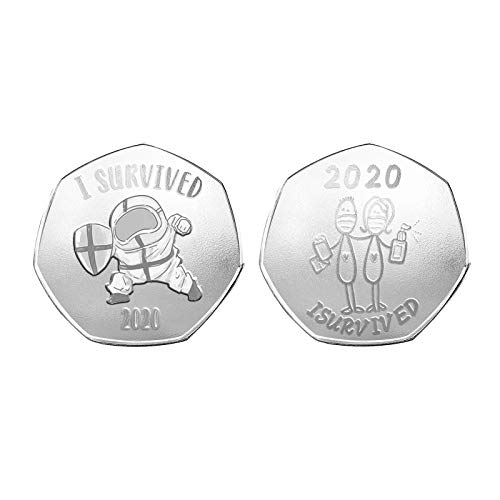 HINK Moneda Conmemorativa de supervivientes 2020 Moneda Conmemorativa de Doble Cara, decoración del hogar del día de San Valentín