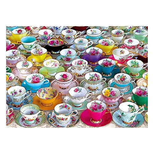 HJHJHJ 1500 Piezas de Rompecabezas para Adultos Taza de café Arte Juego de Ocio Juguete decoración del hogar 35x23 Pulgadas