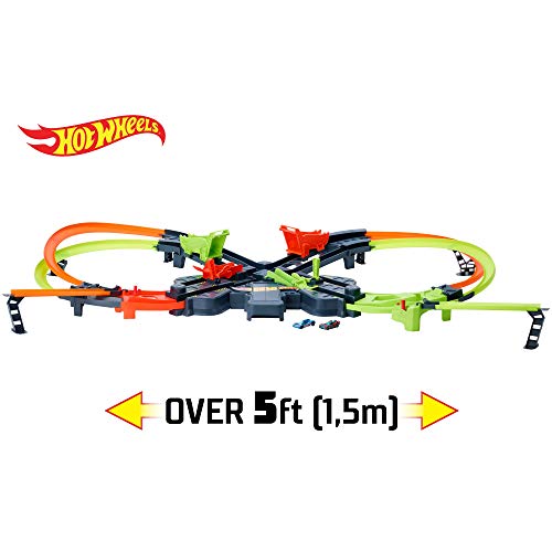 Hot Wheels - Colossal Crash, pista de acrobacias aéreas para coches de juguete regalo niños y niñas +5 años (Mattel GWT41)