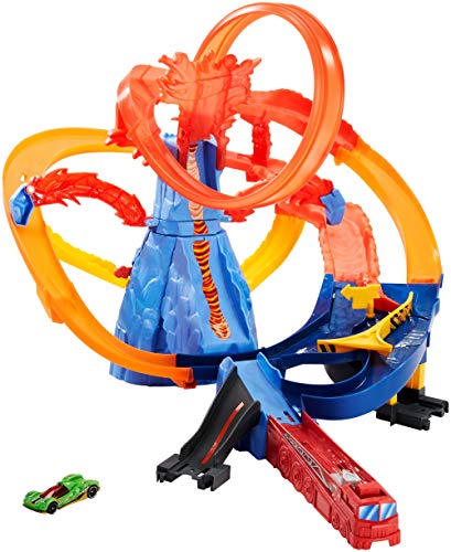 Hot Wheels Escape del Volcán, pista de Coches de Juguete Mattel GWT36 , color/modelo surtido