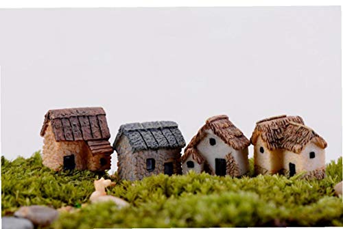 Hotaden Miniatura Decoración De Jardín Mini Casa Fairy Garden Miniatures Villa Figurita Castillos Terrario Figurines