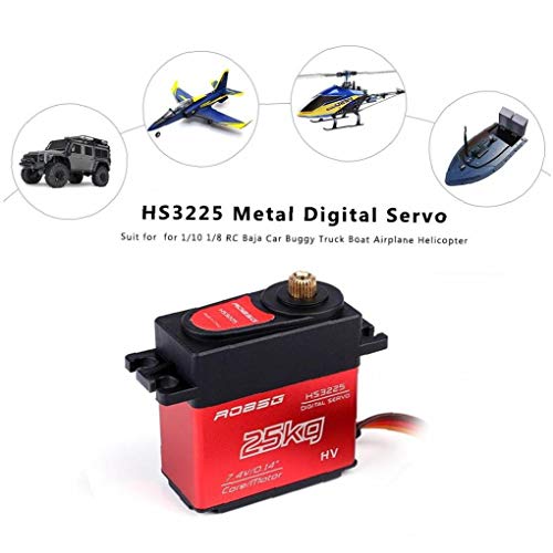 Hs3225 - Servo digital de metal para 1/10, 1/8 RC, Baja Buggy, coche, camión, barco, avión, helicóptero
