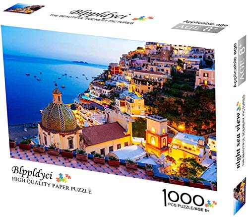 HUADADA Puzzle 1000 Piezas, Puzzles para Adultos Puzzles Tarde en Amalfi 1000 Piezas Jigsaw Puzzles Infantiles (70x50cm)
