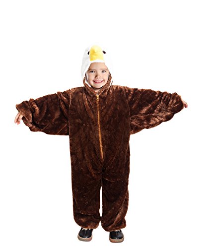 Ikumaal F125 Águila Disfraz Tallas 6-7 años, Disfraz Disfraces para niños Niño Niña, Adecuado para fasnacht, también como Regalo de cumpleaños o Navidad de Carnaval