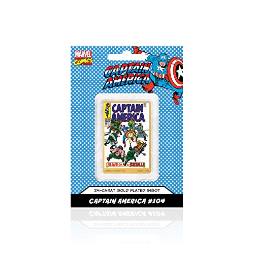 IMPACTO COLECCIONABLES Marvel Comics Capitán América, Lingote bañado en Oro 24 Quilates - 'Slave of The Skull' #104