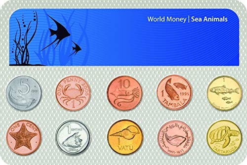 IMPACTO COLECCIONABLES Monedas del Mundo - Colección de 10 Monedas de Animales Marinos
