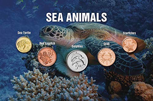 IMPACTO COLECCIONABLES Monedas del Mundo - Colección de 5 Monedas de Animales Marinos