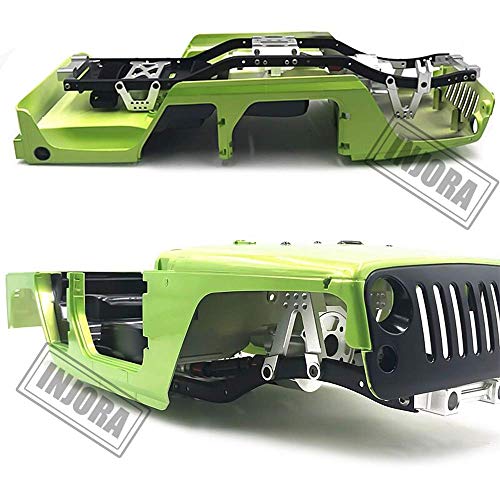 INJORA RC Marco 313mm Distancia Entre Ejes RC Frame RC Chassis with Gearbox RC Accesorios para 1:10 RC Crawler Axial SCX10 SCX10 II 90046