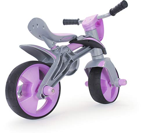INJUSA - Bicicleta Jumper sin Pedales para Niños a partir de 2 Años con Bandas de Goma en las Ruedas y Casco Incluido, Color Rosa