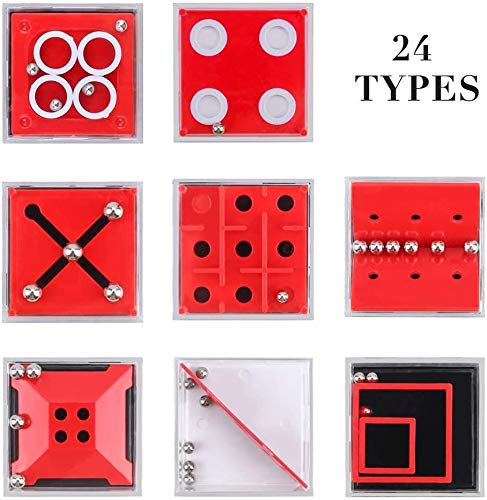 INTVN/ITNP Set de 24 Puzzles Mini Juegos Rompecabezas Set Juegos con Niveles Diferentes Perfectos para Regalos de Fiesta Juegos de Habilidad para Adultos o Niños