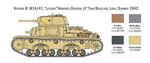 Italeri 15768 Italian Tanks – Semivientos M13/40 – M14/41 – M40 – M41, Escala 1:56