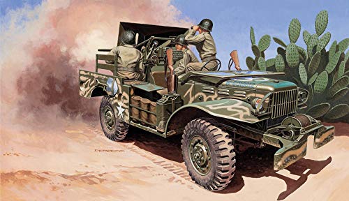 ITALERI 6555S – 1:35 M6 Anti-Tank Dodge, maqueta, maqueta, construcción de Modelos, Manualidades, aficiones, Pegado, Montaje de plástico, detallado