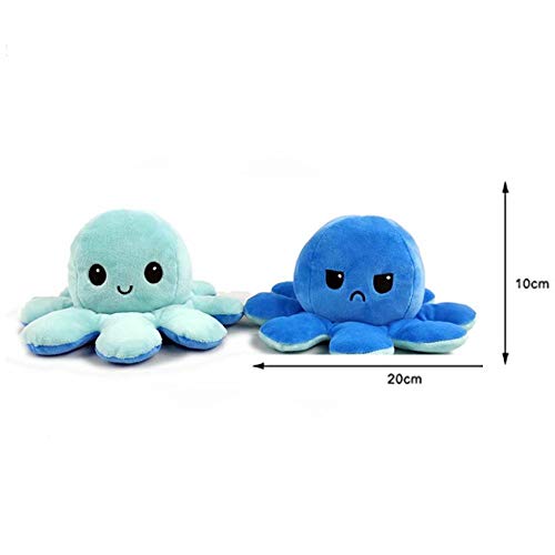 iYYVV Cute Octopus Plush Toys, Double-Sided Flip Octopus Doll, Reversible Octopus Stuffed Animals Doll, Toy Gifts for Kids, Family, Friends
