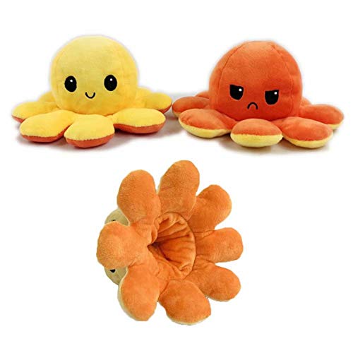 iYYVV Cute Octopus Plush Toys, Double-Sided Flip Octopus Doll, Reversible Octopus Stuffed Animals Doll, Toy Gifts for Kids, Family, Friends