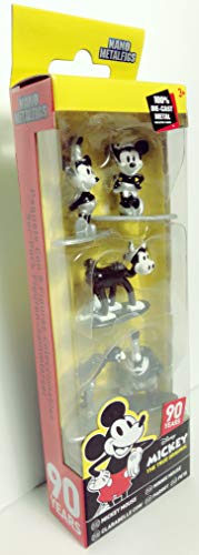 Jada- Disney Mickey, Minnie, Pete, Parrot y Clarabelle Pack 5 Figuras 90 Aniversario Mikey, Multicolor (0801310300138)