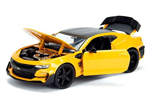 Jada Toys- Camaro-Transformers 5 Bumblebee-Escala 1/24, 98399, Amarillo y Negro
