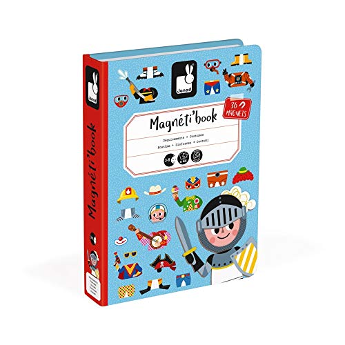 Janod- Chicos Juguete Educativo Disfraces Magneti'Book, Multicolor (Juratoys J02719)