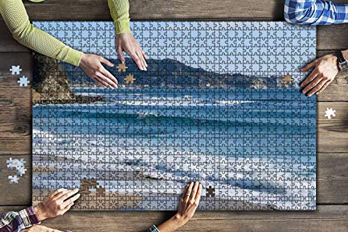 Japan Waves El océano en Japón es muy hermoso cerca de Tokio Hay rompecabezas de piezas grandes para adultos, niños, entretenimiento creativo, rompecabezas educativos de madera, 1000 piezas 75 * 50 cm