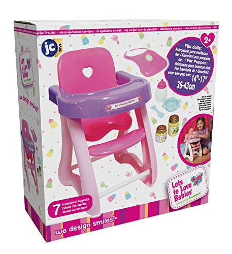 JC TOYS- Accesorios para muñecos bebé, Color Pink, Purple (25500)