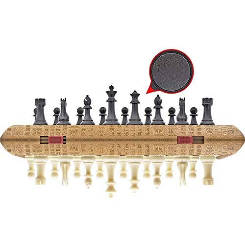 JHSHENGSHI Juego de ajedrez de plástico Juego de ajedrez magnético Setard para Adultos y niños Regalos y reuniones de Desarrollo de Juegos de ajedrez Setard