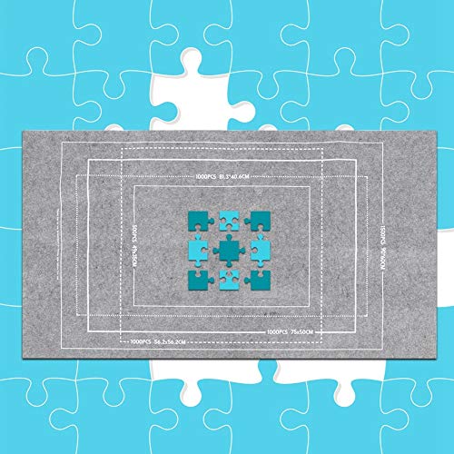 Jigsaw Puzzles Mat Playmat Roll Up Jigsaw Storage Felt Mat Puzzles Blanket Gray Playmat Foam Play Azulejos Enclavamiento Play Mat Alfombrillas 116 * 66cm