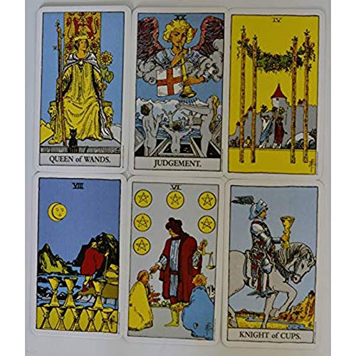 JJSFJH Mitología clásica Cartas del Tarot Mazo de Principiante Vintage 78 Cartas Juego de Contar el Futuro en Caja Colorida Mazo de Tarot Desconocido Salvaje