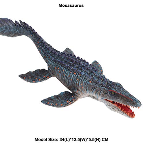 JOKFEICE Figuras de Animales realistas Mosasaurus Juguete de Animal de mar sólido, Proyecto de Ciencia, decoración de Torta, cumpleaños para niños pequeños 3 4 5 (tamaño Grande)