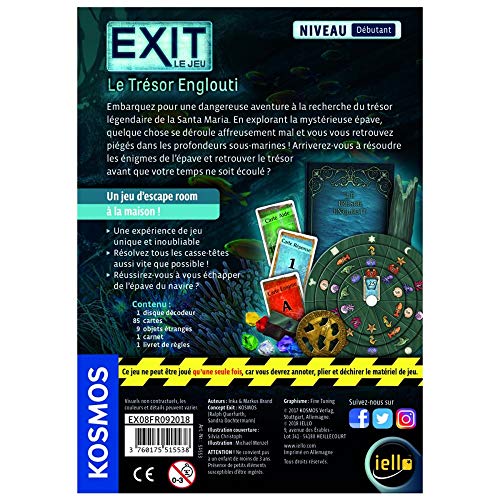Juego de 2 juegos Exit Le Tessor Englouti + Cadavre du Orient-Express + 1 Yoyo Blumie.