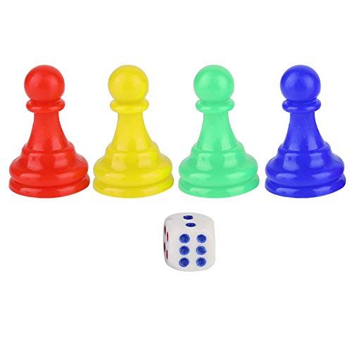 Juego de Dados de ajedrez de Piezas Coloridas de plástico de peón de ajedrez para Accesorios de Juegos de Cartas de Mesa