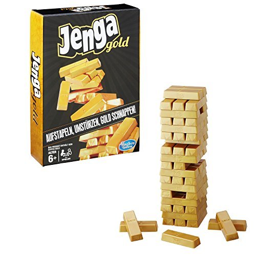 Juegos en Familia Hasbro - Juego de Habilidad Jenga Gold (B7430EU4)