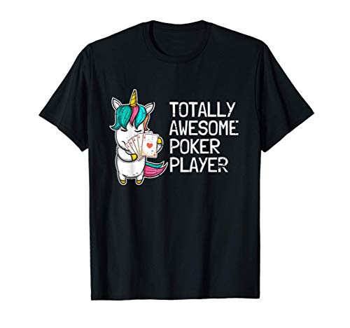 Jugador De Póquer Cartas De Póquer I Unicornio Escalera Real Camiseta