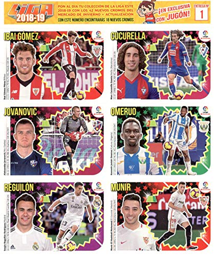 Jugon Actualización Completa Las 7 láminas + Las Hojas para pegarlas Liga Este 2018 19
