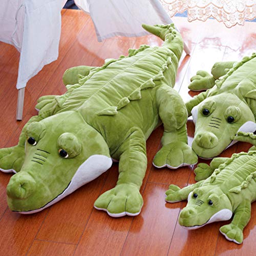 Juguete de peluche realista de cocodrilo, color verde, almohada de peluche, regalo para niños de 60 cm